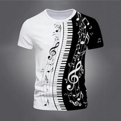 Musikfestival Herren Grafik Musik T-Shirt Kurzarm T-Shirt 3D-Druck Rundhals Shirt Vintage Modedesigner Outdoor Täglich Sport Sommerkleidung