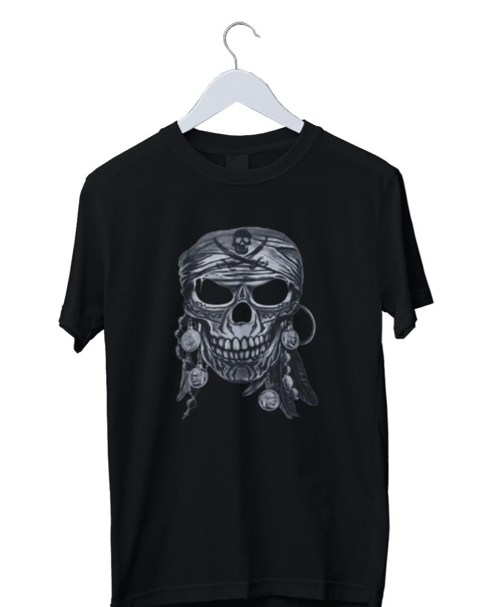 Pirate Skull and Crossbones Graphic Print T-Shirt Mens S M L XL 2 3 4 XL L
