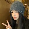 Knitted wool hat children autumn and winter color matching retro plaid winter warm bag head cold hat