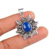 Dabīgs Lapis Lazuli dārgakmens 925 proves sudraba rotaslietas oksidēts kulons 1,45" CP-14-16