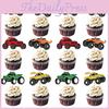 Monster Road Off Vehicle Pattern Party Cake Glitter Paper Plugin Decoration