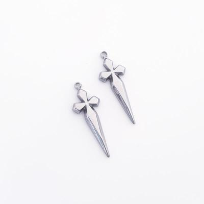 Surgical Steel Cross Sword Keychain Pendant Accessory Accessories