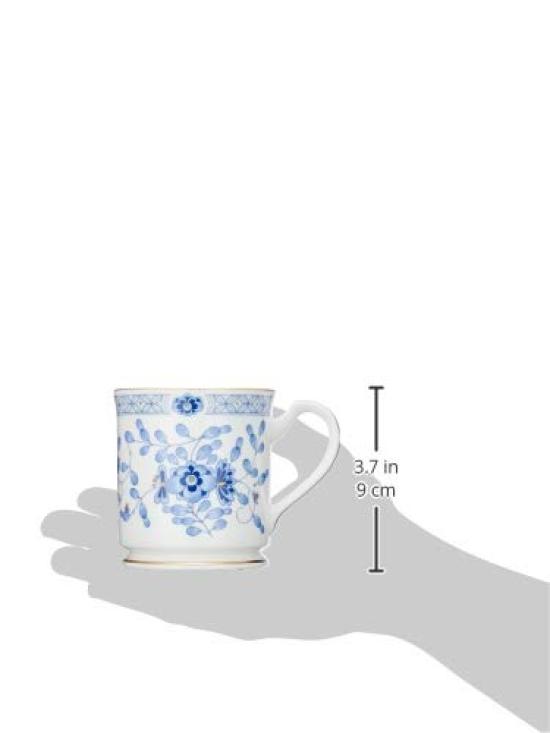 NARUMI Milano Mug, 330cc, Blue, Floral Plum Blossom Print, Chintz Style, Wedding Gift, Mother's Day Gift, Made In Japan, Gift Boxed and Wrapped,
