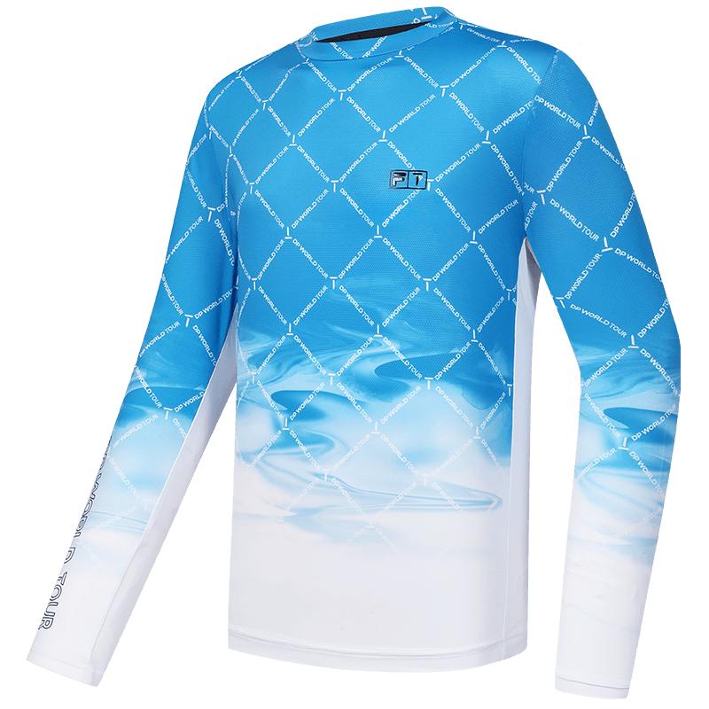 FILA Men s Golf All-Over Print Gradient Long Sleeve T-Shirt L