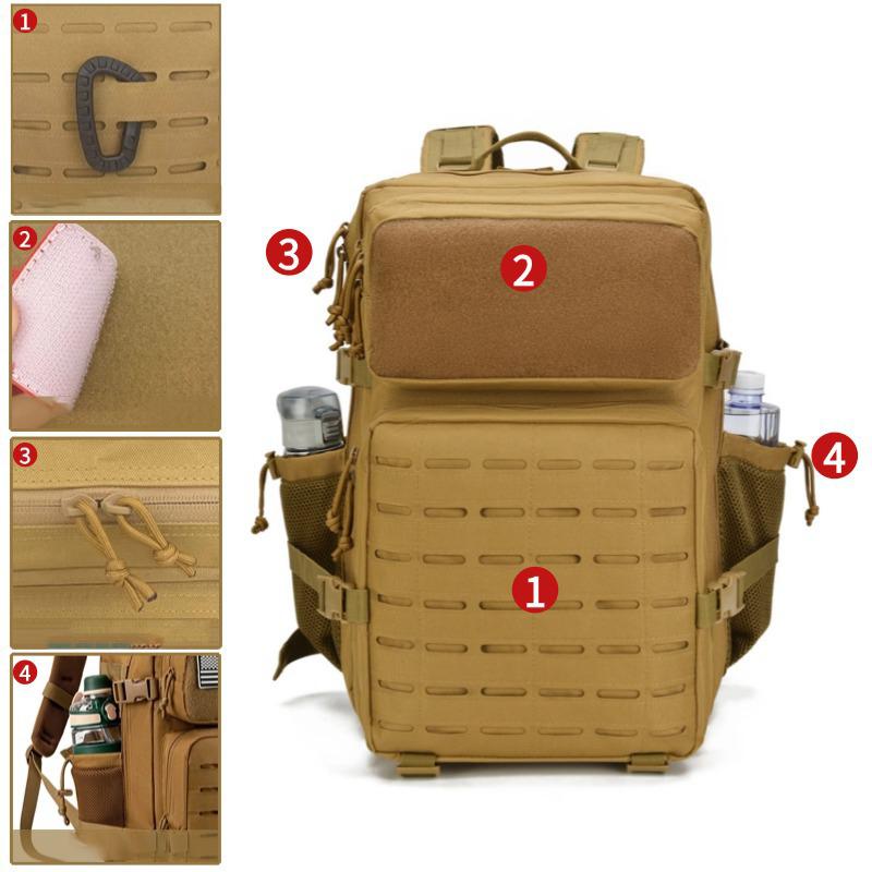 Backpack Outdoor Bag Fitness Backpack Backpack Women's Men's Survival Backpack Men's Dual Cup Holder