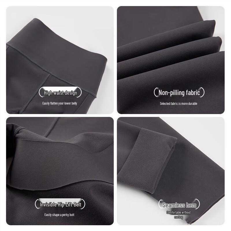 Mao Ren Women's High-Waist Tummy Control Stirrup Shark Leggings