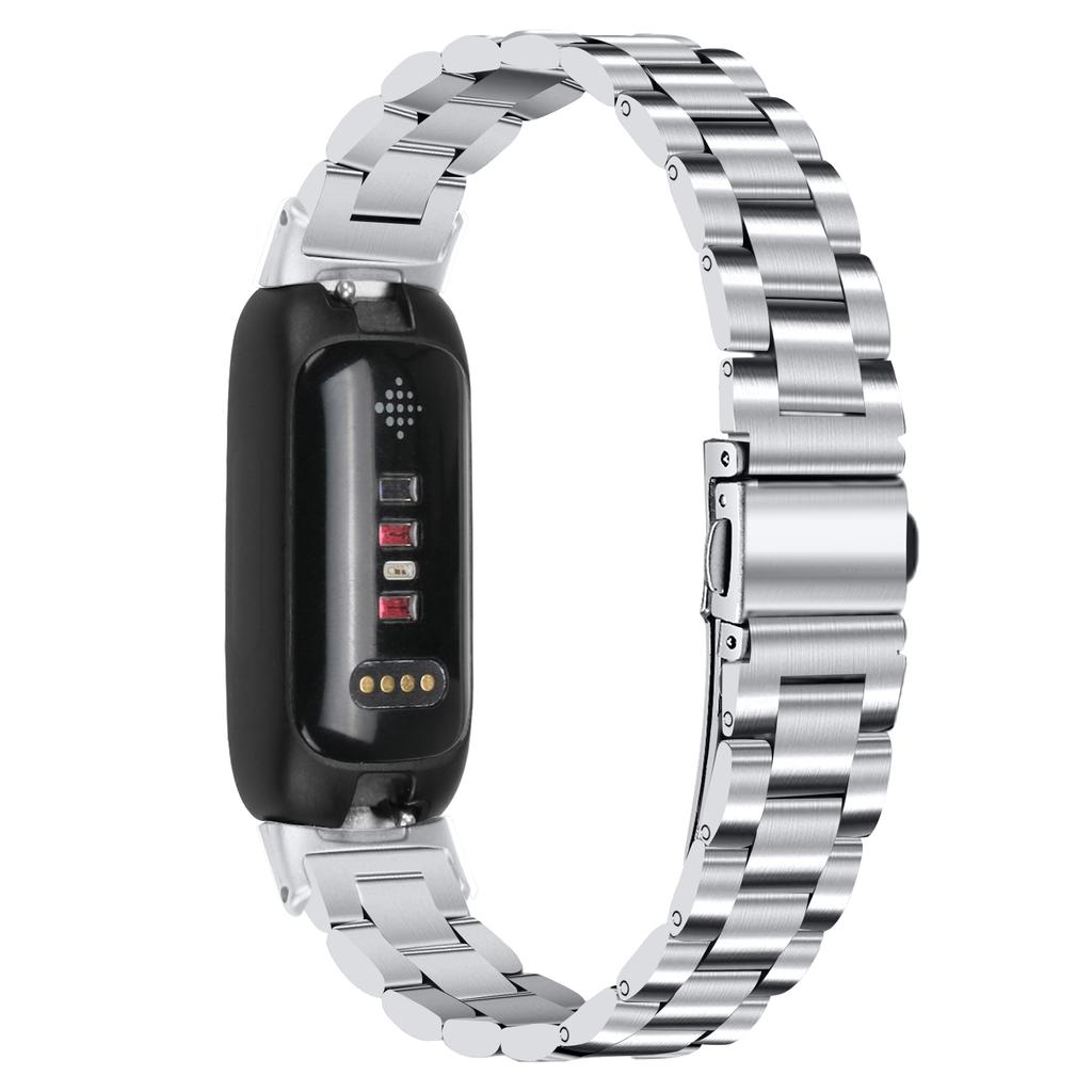 Compatible with Fitbit Inspire 3 Stainless Steel Strap Men Women Adjustbale Replacment Metal Wrist Band for Inspire 3 Strap