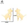 Cute Stainless Steel Heart Dog Earring for Women Cartoon Animal Ear Jewelry Girls Student Lovely Pup Earrings Gifts Accessories