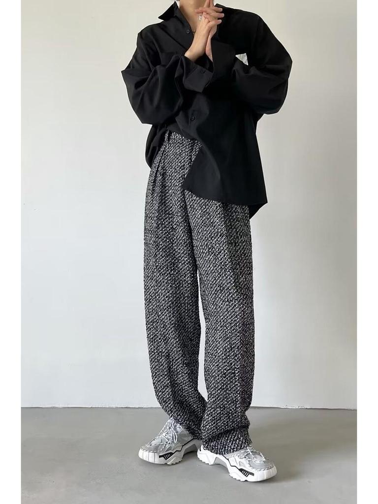 Meillard-Stil Bügelfreie Tweed Straight-Leg Freizeithose für Herren