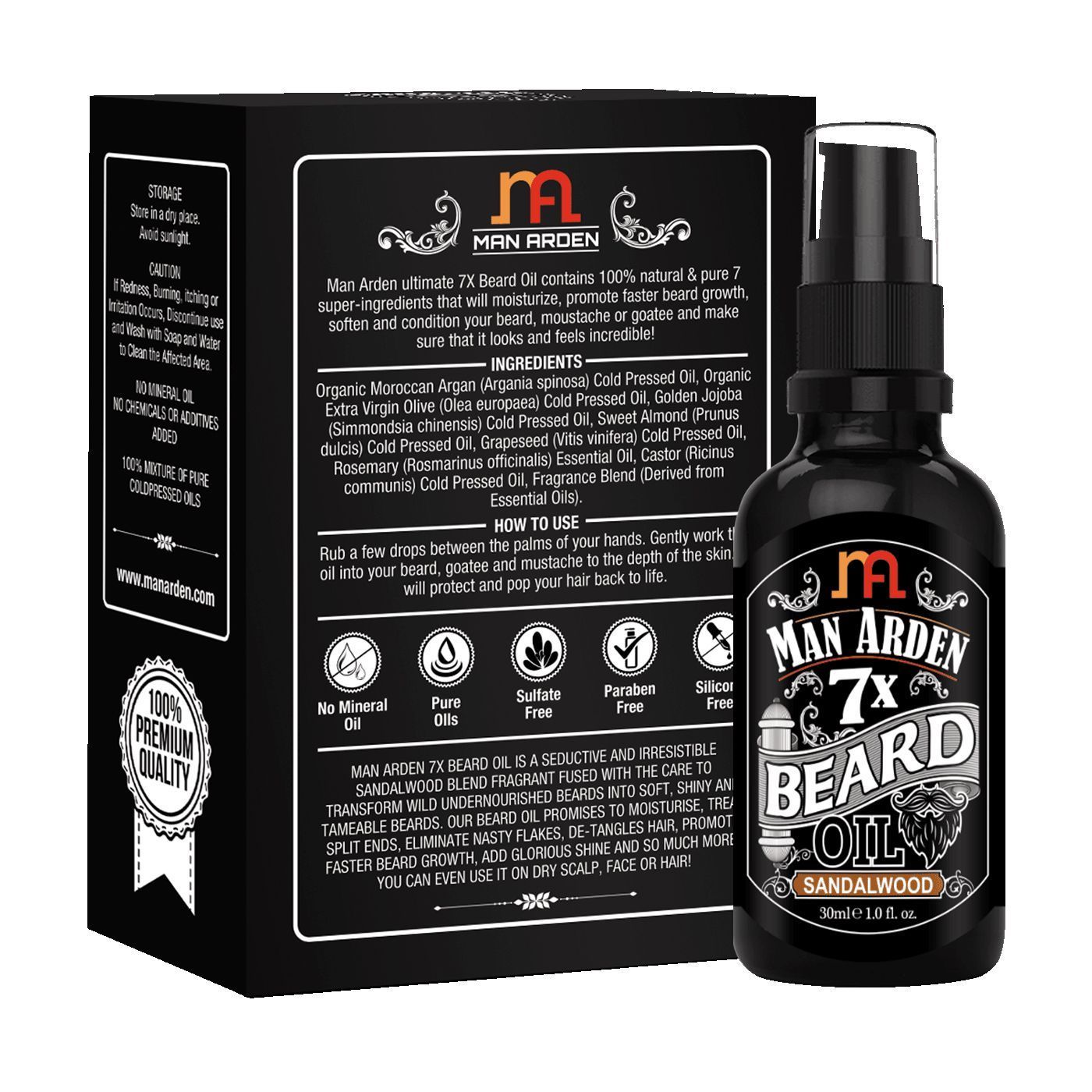 Масло для бороды с Сандалом (30 мл) — фото 3