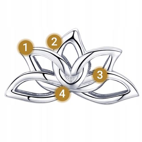 Earrings With Cubic Zirconia S925 Lotus Flower Stud Zirconia Crystals