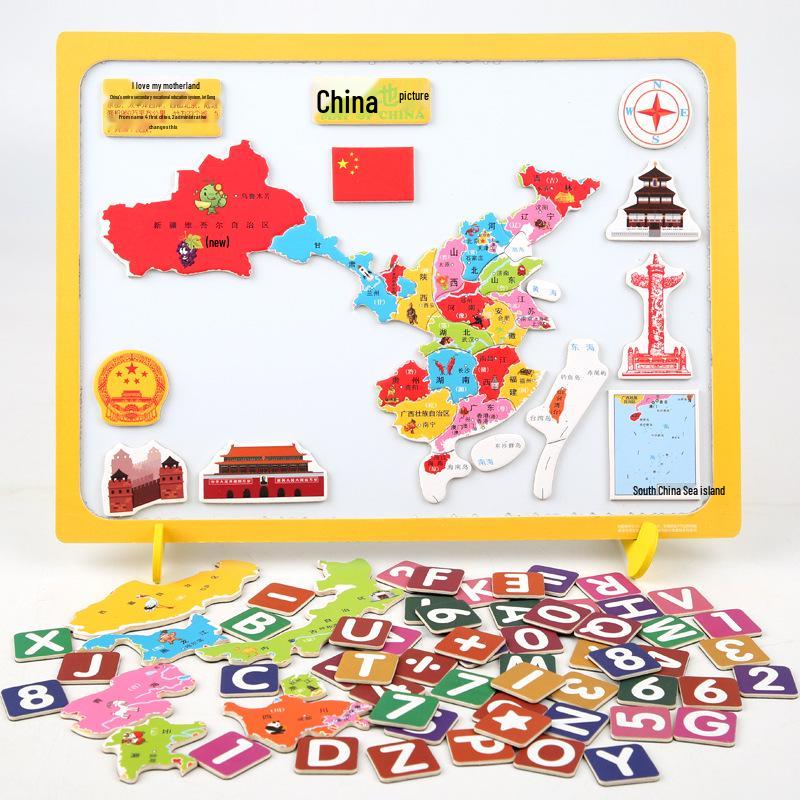 Magnetic World Puzzle Map for Kids - Educational Geography Board Game