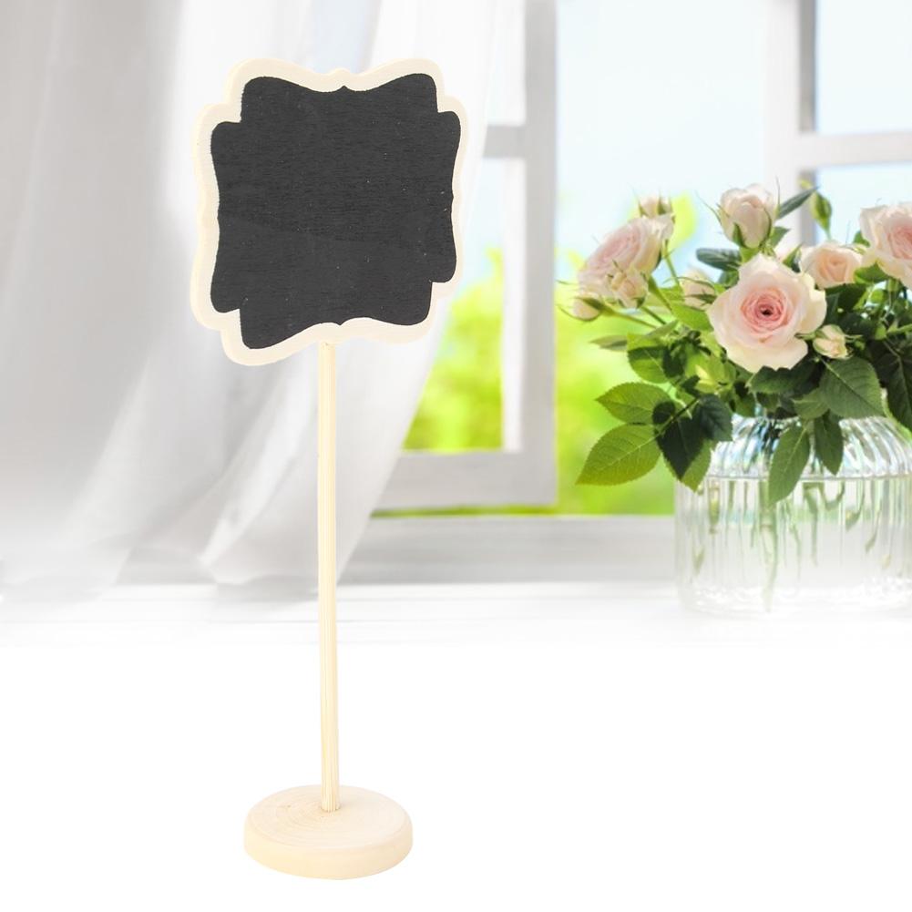 10 Set Växtetikett Tag Skylt Liten Svarta Tavlan Anslagstavla Trädgårdsväxter Dekoration Blomform