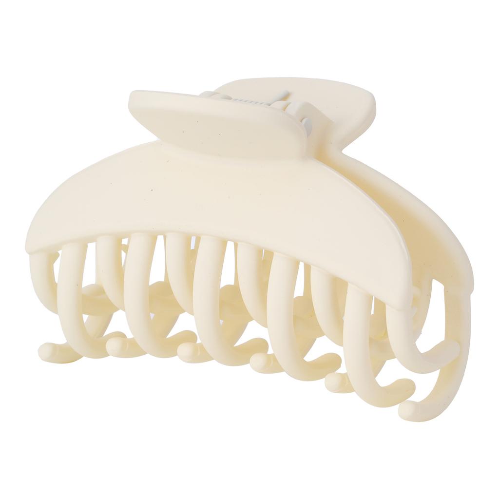 1pc hair clip with double teeth grip for women, simple matte ABS hair clip with small claws and headband decoration, hair clip