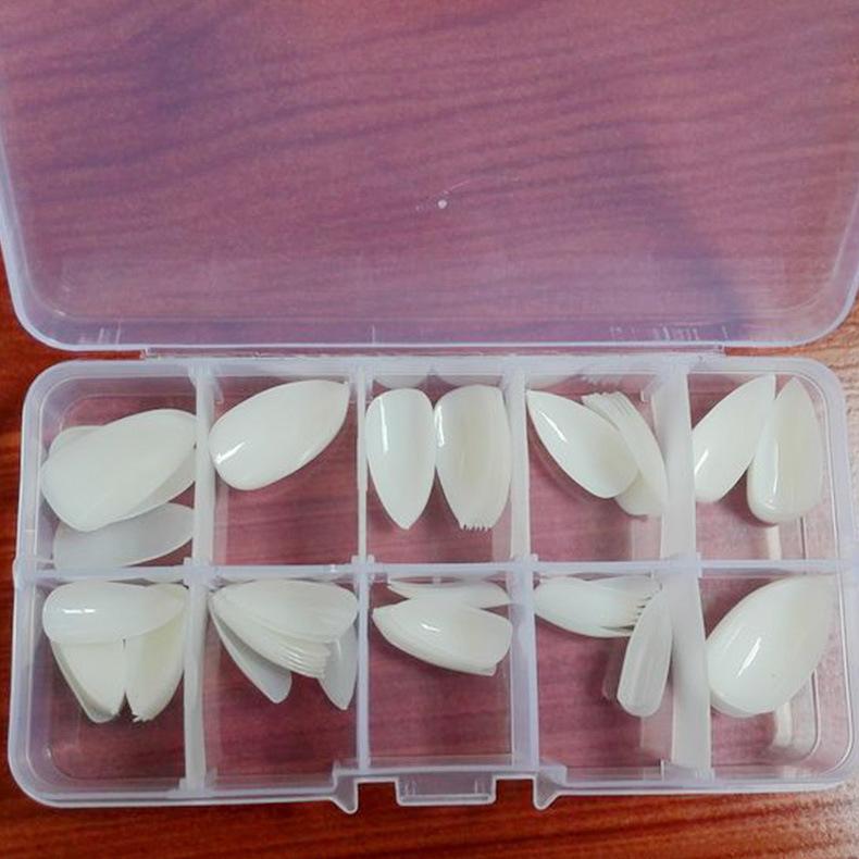 

120 штук/коробка нейл-арт японские ногти-капли воды стилеты накладные ногти разных размеров прозрачные накладные ногти с полным покрытием b