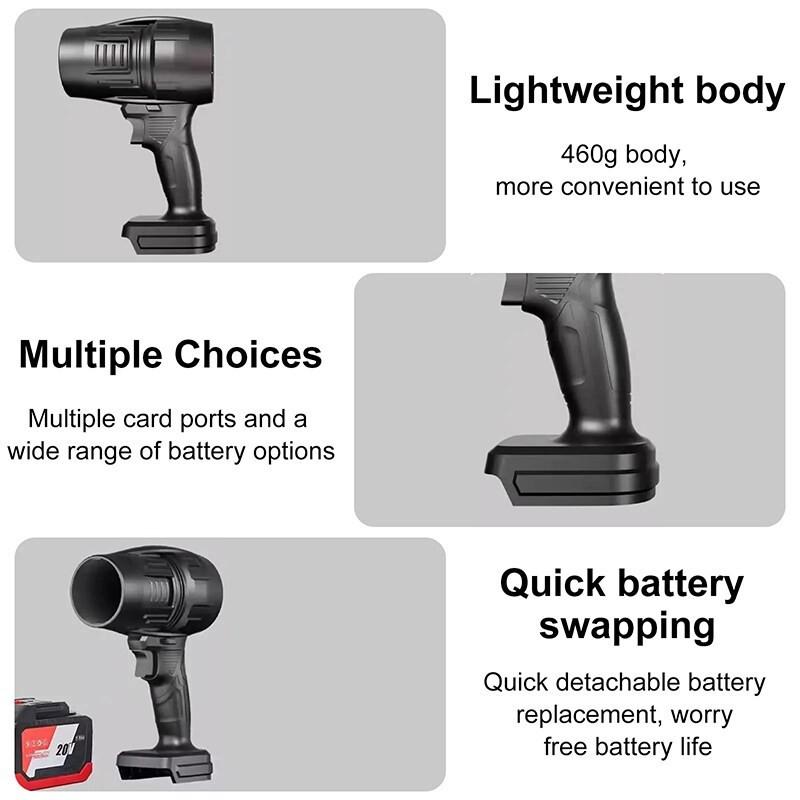 130000PRM Portable Lithium Violent Water Blowing Hair Dryer Handheld Mini Turbo Jet Fan High Power Electric Turbo Fan