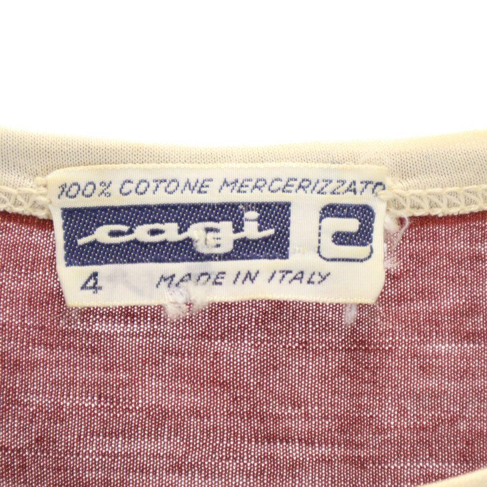 Cagi 80s 90s Made in Italy Old Short sleeve T-shirt 4 Bordeaux Men's Used