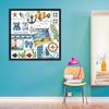 14CT Stamped Artwork DIY Four Seasons Printed Cross Stitch Kits for Home Decor
