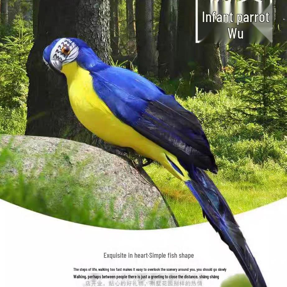 Small Parrot Foam Bird for Garden & Plant Decorations