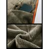Solid Men's Fleece-Lined Bomber Jacket Winter Windproof Stand-Collar Zip-Up Thicken Warm Plush Coat Fashion Clothing