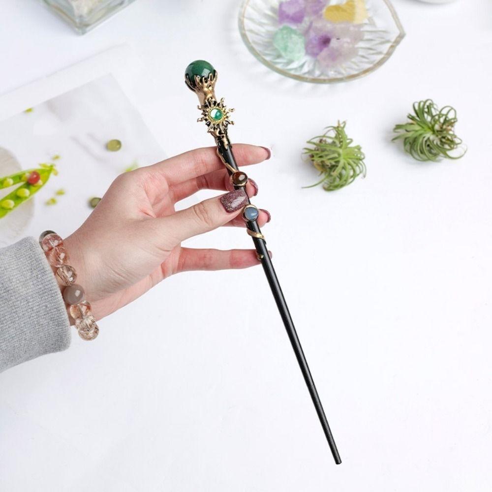 Halloween Prop Fairy Stick DIY Handmade Magic Scepter Handcrafted Crystal Magic Wand Decorative