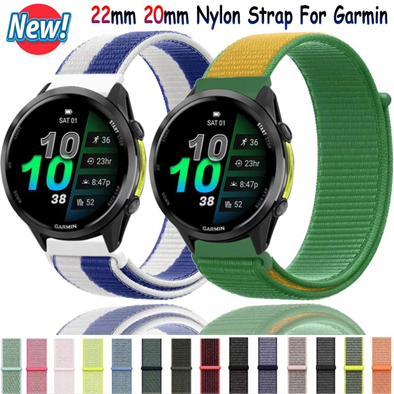 Cinturino in Nylon da 22mm 20mm per Garmin Forerunner 970 570 165 965 55 Venu 3 Stile Bandiera Braccialetto alla Moda Garmin Active 6 Approach S50