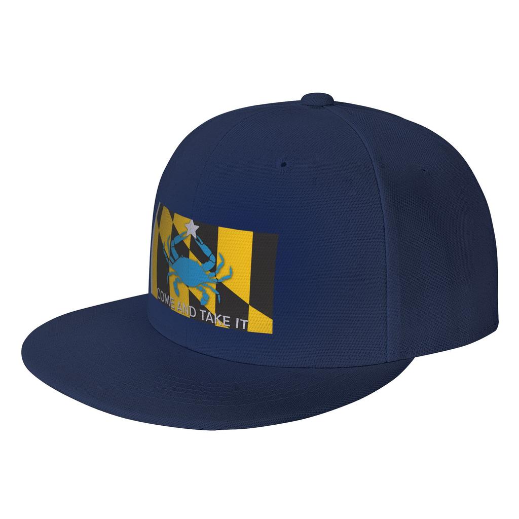 Fashion Come and Take It Baltimore City Flag Flat Brim Sun Hat Simple And Stylish Sun Hats