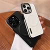 Luxury Solid Color Leather Wireless Charge for Magsafe Case for iPhone 17 16 14 12 13 15 Pro Max Magnetic Matte Shockproof Cover