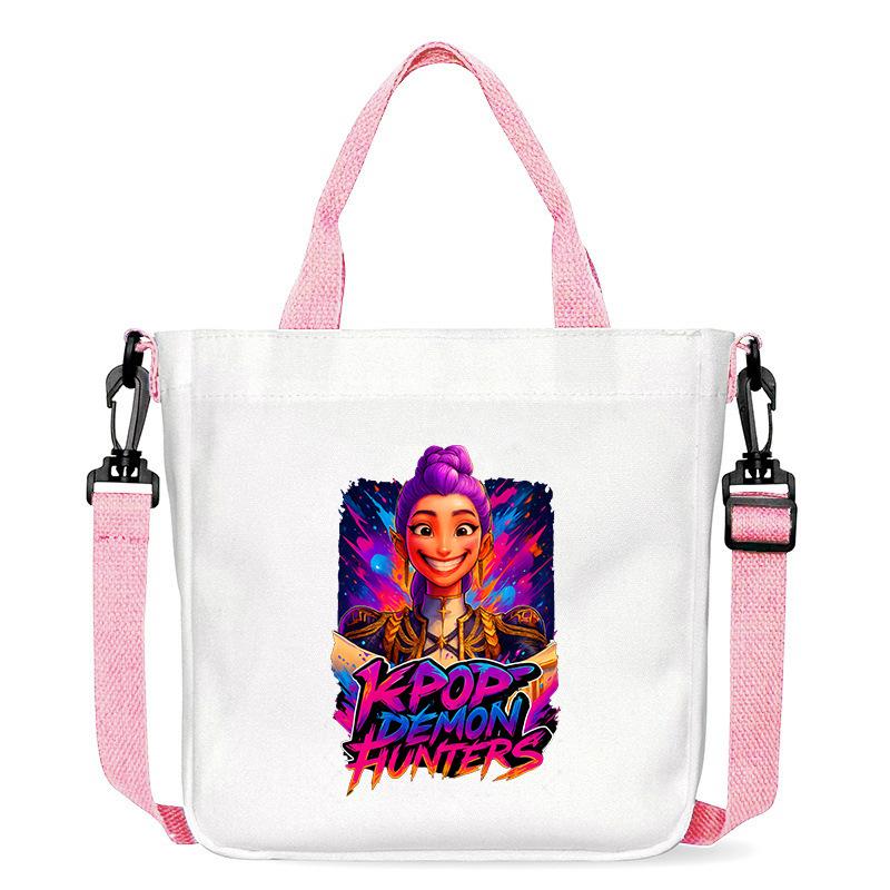 Horký prodej KPOP Dívčí skupina Demon Hunter Tištěná plátěná taška Módní dámská dojížděcí taška přes rameno crossbody