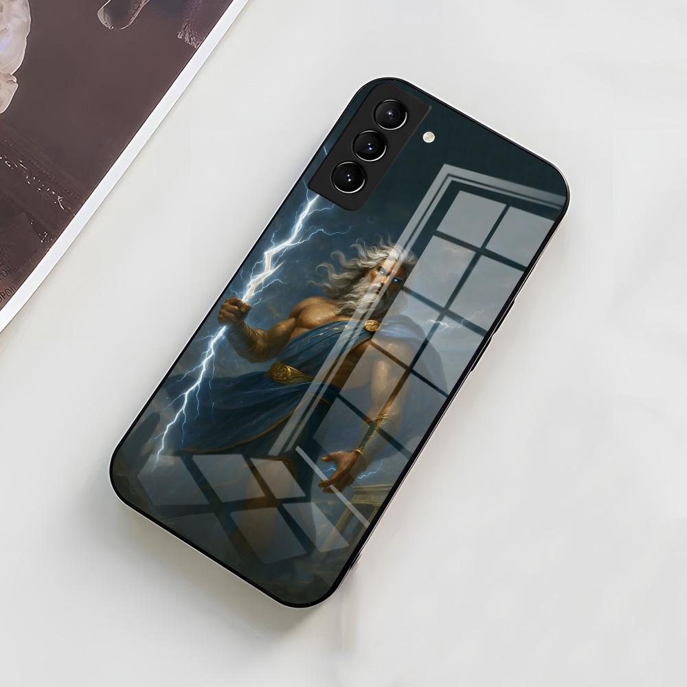 

Greek God Statue Face Zeus Phone Case For Samsung A56 A36 A26 A16 A15 A25 A35 A55 A14 A34 A24 A54 Glass Case Samsung A54