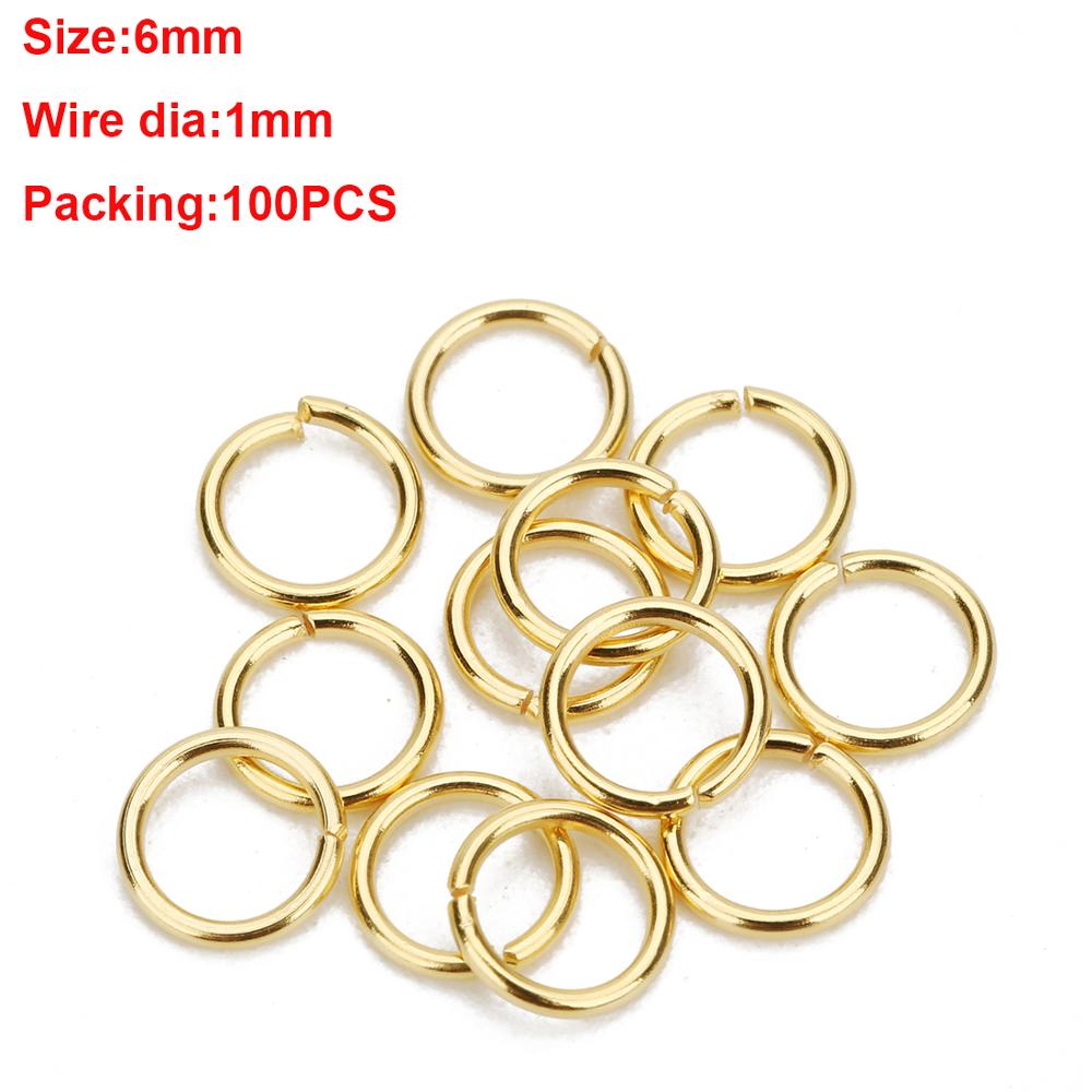 100pcs 3-10mm Stainless Steel Open Jump Rings Split Rings Link Loop For DIY Jewelry Making Findings Connector Wholesale