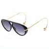 Anti-UV Women  Round  Sunglasses Trendy Oversized Shades Eyeglasses Retro Men Sun Glasses  Pilot