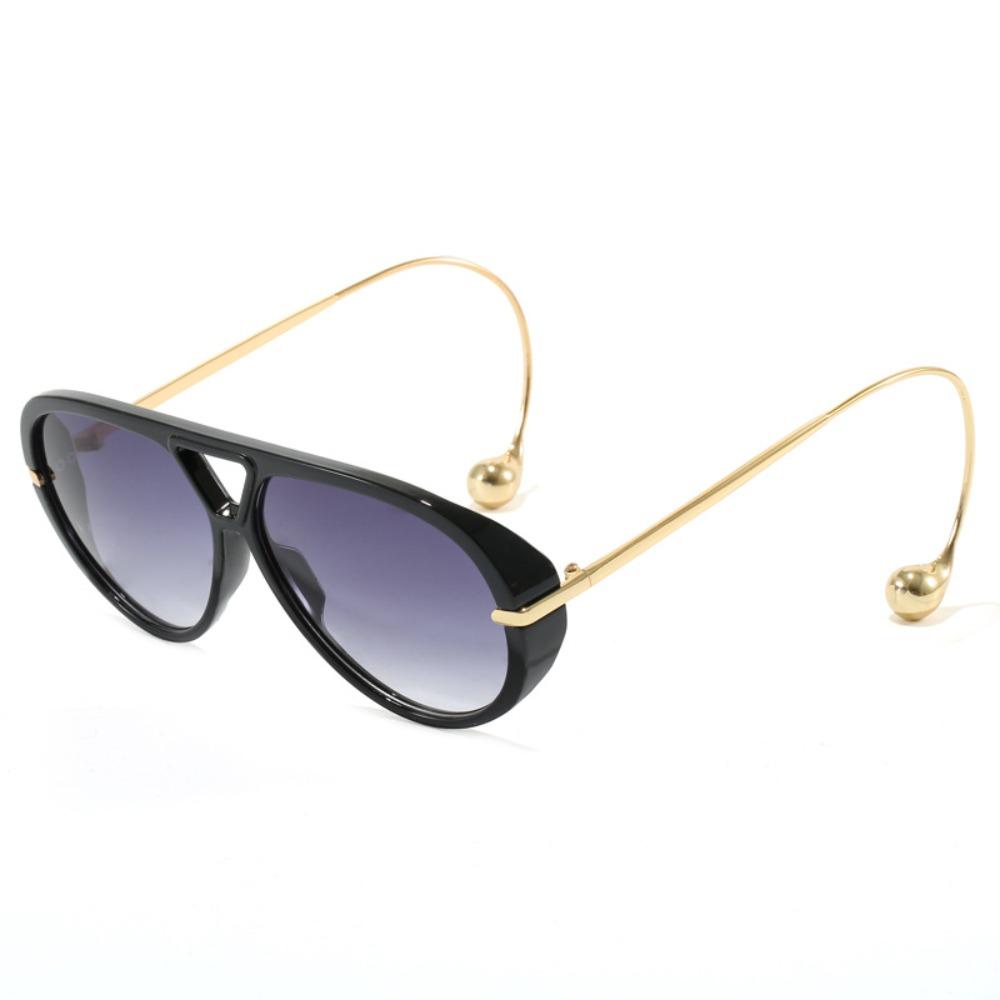 Anti-UV Women  Round  Sunglasses Trendy Oversized Shades Eyeglasses Retro Men Sun Glasses  Pilot