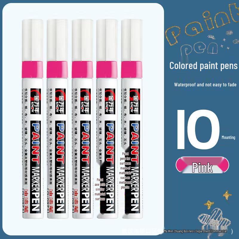 Jin Wannian Oil-Based Waterproof Touch-Up & Marking Pen for Metals