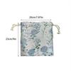 Portable Polyester Drawstring Bags Large Capacity Flower Makeup Bag Drawstring Packaging Coin Purse Cosmetic Storage