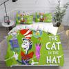 Der Kater mit Hut Bettwäsche-Set Bedrucktes Bettwäsche-Set Mit Kissenbezug Bettdeckenbezug Einzel Doppel Queen Super King Größe Kinder Erwachsene