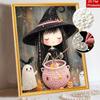 Halloween witch pearl painting art full pearl handmade diy home decorations