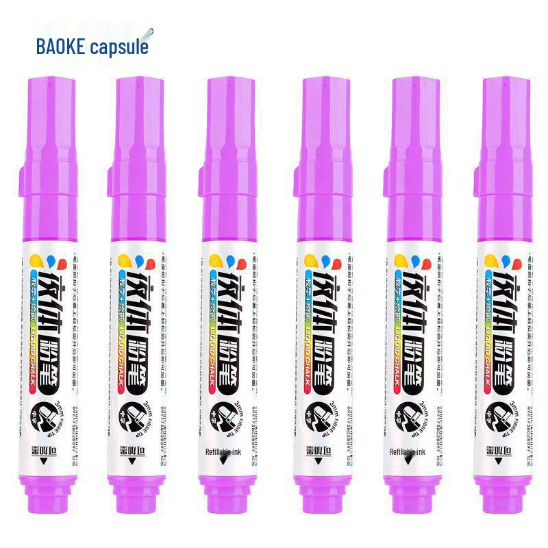 Boke Colorful Erasable Dustless Liquid Chalk Marker - Refillable Water-Based Graffiti & Whiteboard Pen