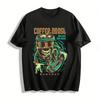 Coffee Boost Skateboard Graphic Tee Retro Style Casual Top Pure Cotton T-shirt