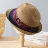 Summer Hats for Men Breathable Straw Hats Fashion Beach Women Sun Hat Vintage Visor Dyeing Fabric Jazz Cap Panama Hat Summer
