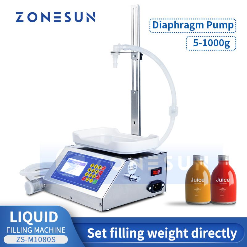 ZONESUN ZS-M1080S Semi-automatic Diaphragm Pump Liquid Weighing Filling Machine