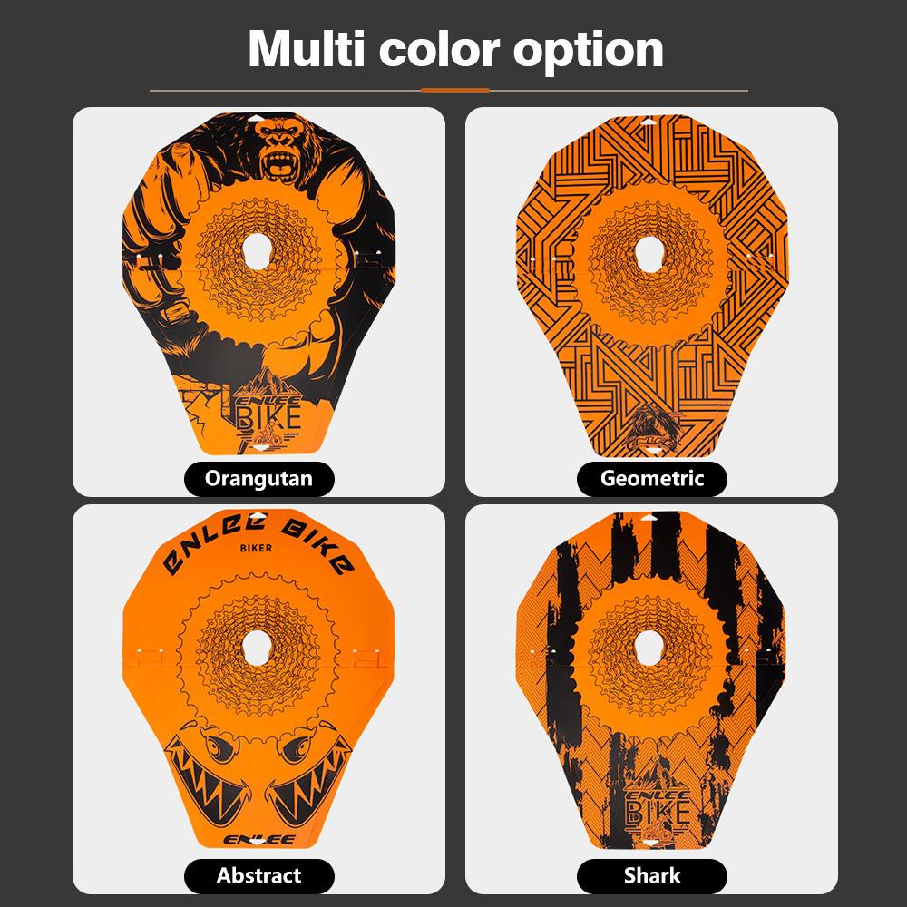 ENLEE Bicycle Disc Brake Cover Heat Resistant Wear Resistant Mountain Bike Washer Cover Simple Dazzle Print Washing