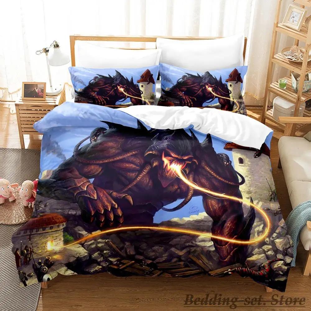 Comfortable Anime Print Bedding Set With Duvet Cover And Pillowcases Single Twin Full Queen King Sizes For All Ages