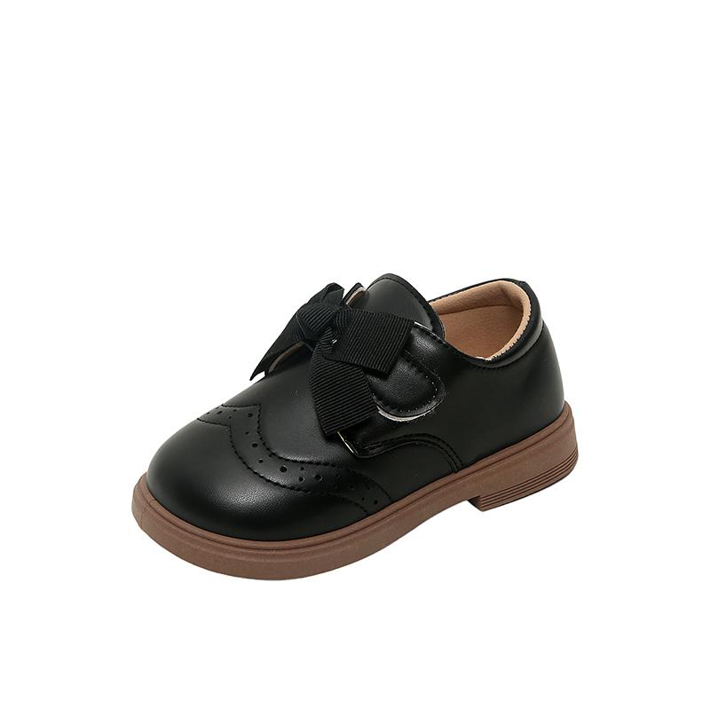 Baby Girl Leather Shoes Autumn New Children's Bow Fashion Princess Shoes Soft Sole Girls Versatile
