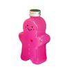 5pcs Cute Gingerbread Man Candy Jar with Lid Plastic Bottle Cookie Storage Bottle for Kids Winter Party Christmas Decor