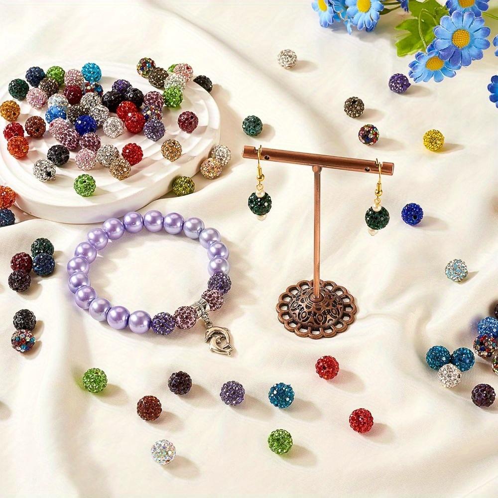 20/50/100pcs Sparkling Solid Color&Gradient Glass Soft Clay Decorative Beads Soft Clay Beads Loose Beads DIY Starry Sky Barrier Beads Jewelry