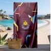 West Ham United Fußball-Print Strandtuch, Großes Weiches Schnelltrocknendes Handtuch für Strand Camping Schwimmen