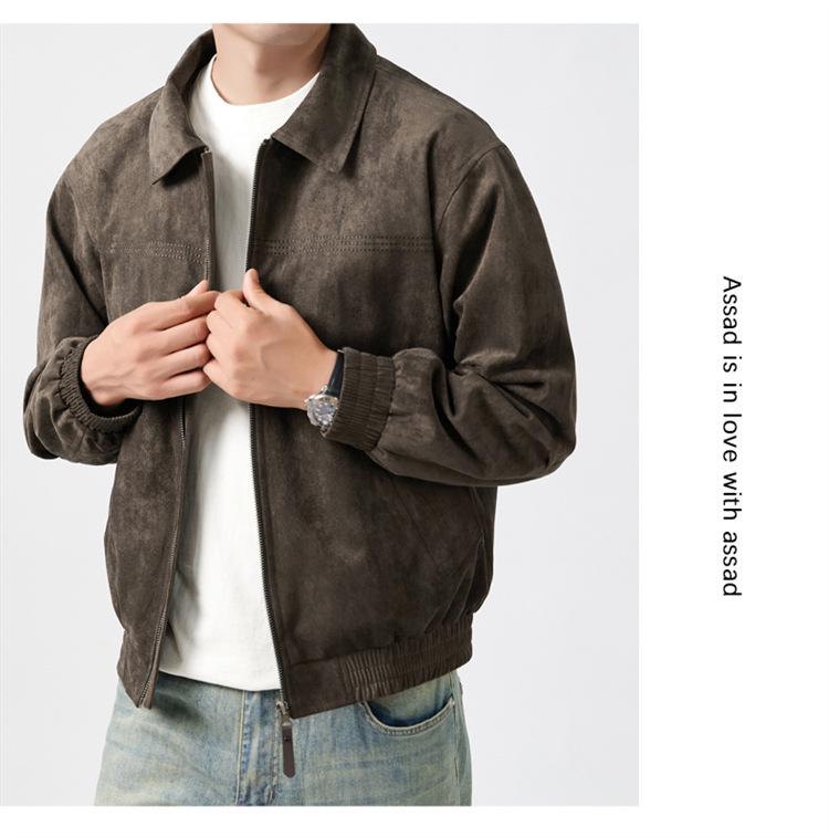 Lambswool Suede Faux Leather Jacket - Trendy Loose-Fit Autumn/Winter Retro Casual Outerwear