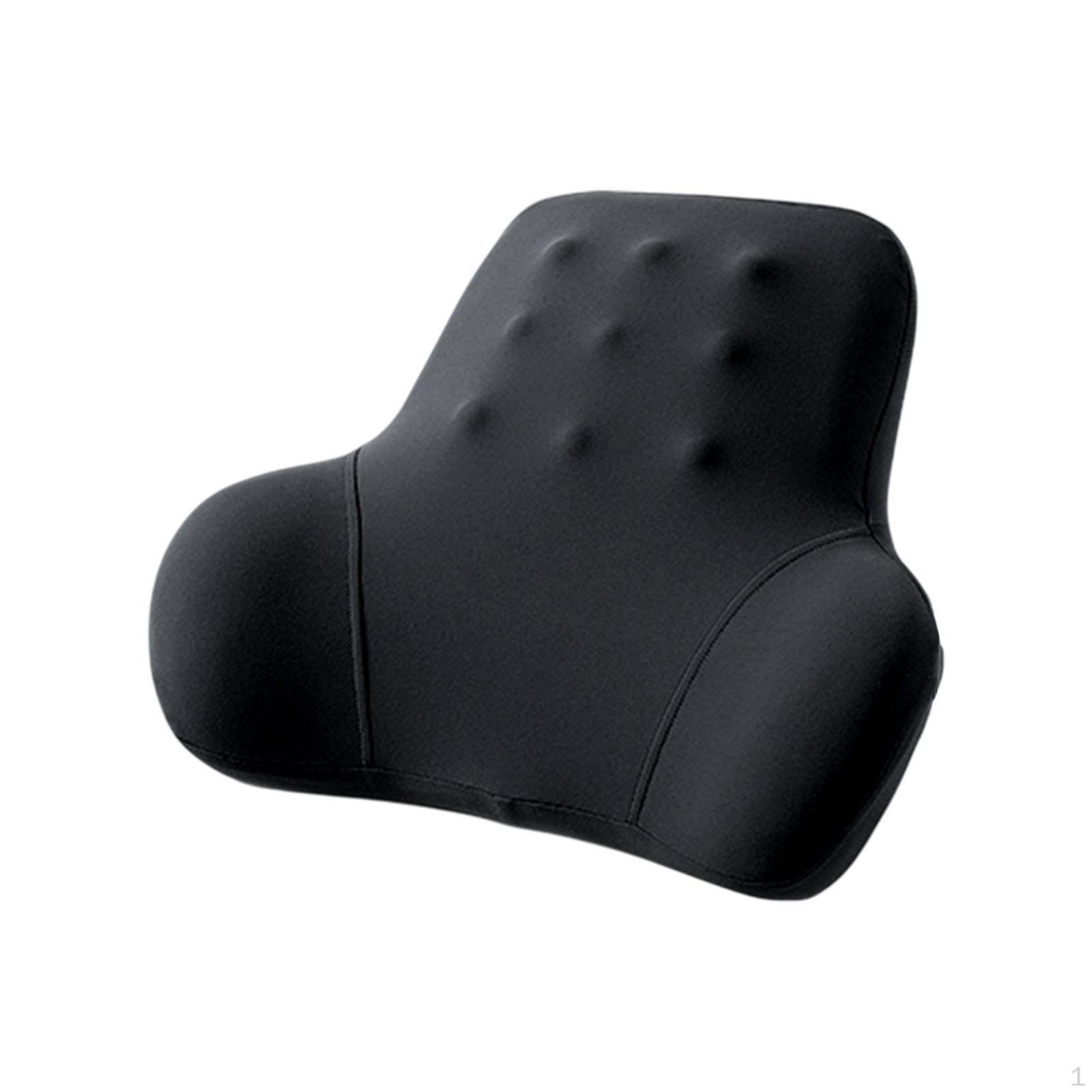 

Подушка для поддержки поясницы, эргономичная подушка для стула для путешествий, дома, офиса, кресла-реклайнера чёрный