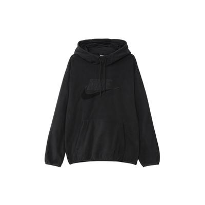 Φούτερ με Κουκούλα Fleece Patchwork με Λογότυπο Swoosh Ανδρικό Φούτερ Μαύρο DQ4893-010